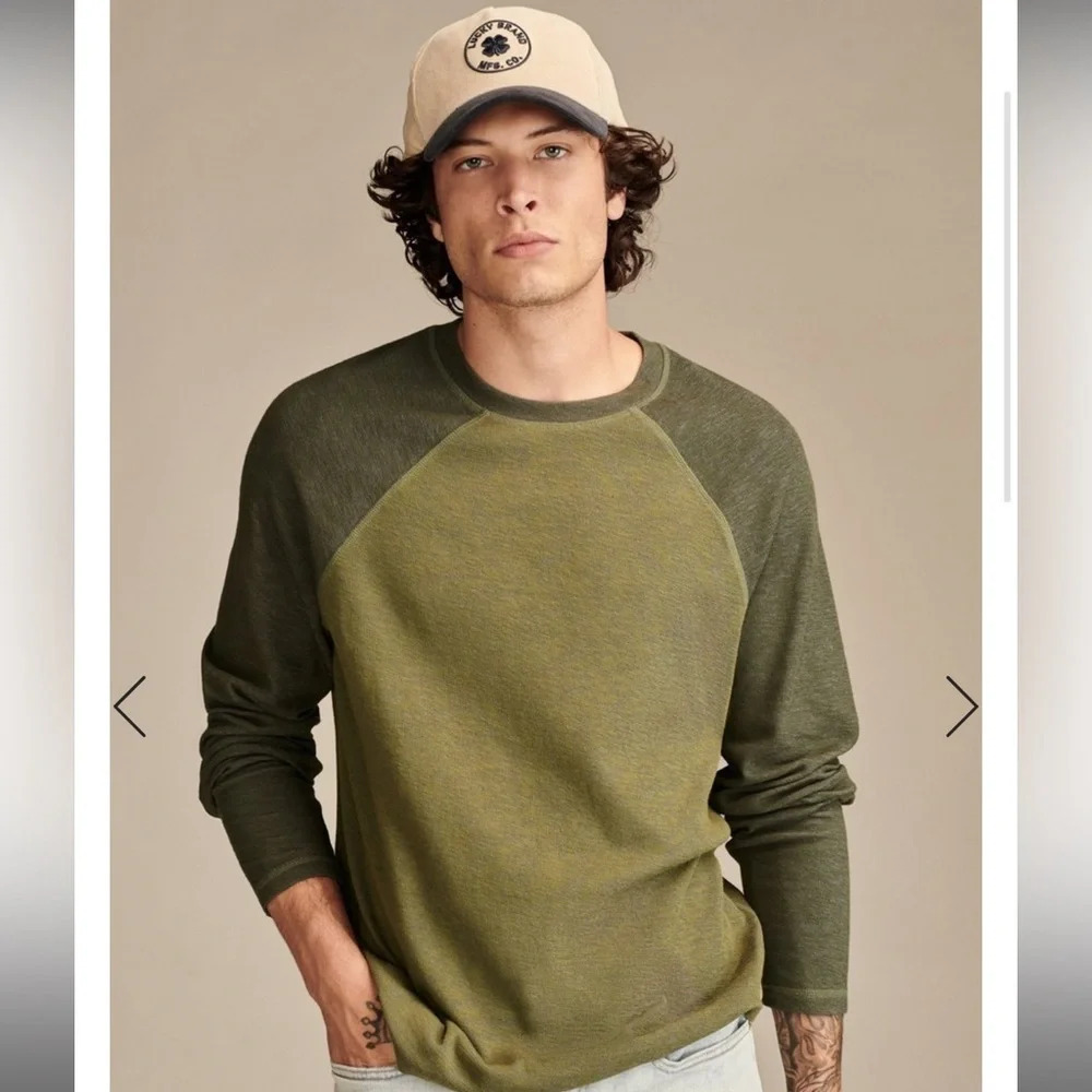 NWT Lucky Brand Double Knit Raglan